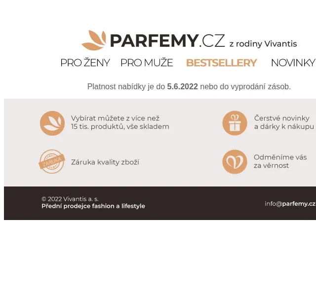 Parfemy.cz: Letní parfémy se slevou až 68 % – červen 2026 | Nuslet.cz