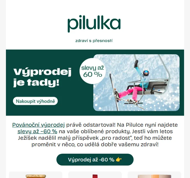 Pilulka.cz: Výprodej až 60 % na kosmetiku a zdraví – červenec 2026 | Nuslet.cz