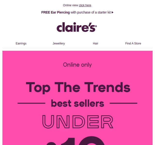 Claire's: Šperky a doplňky od 70 Kč – červen 2026 | Nuslet.cz