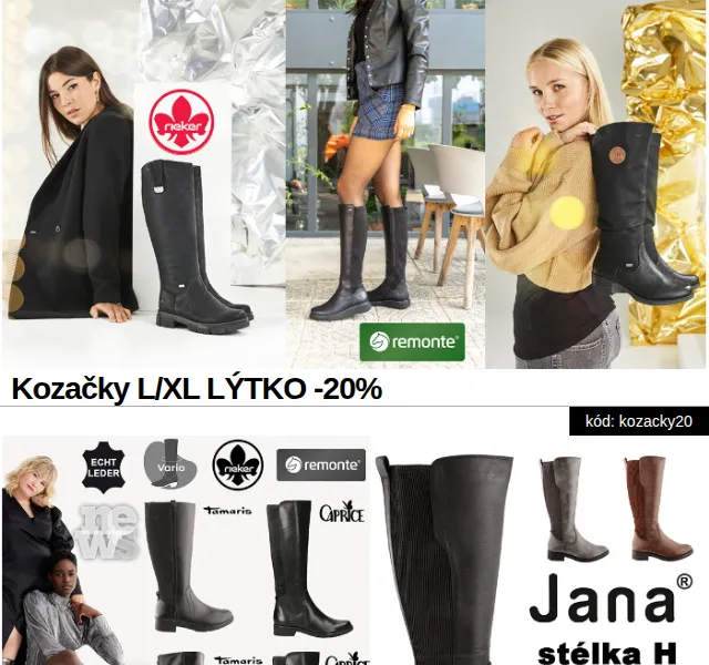 Eliteshoes: SLEVA 20 % na kozačky – červenec 2026 | Nuslet.cz