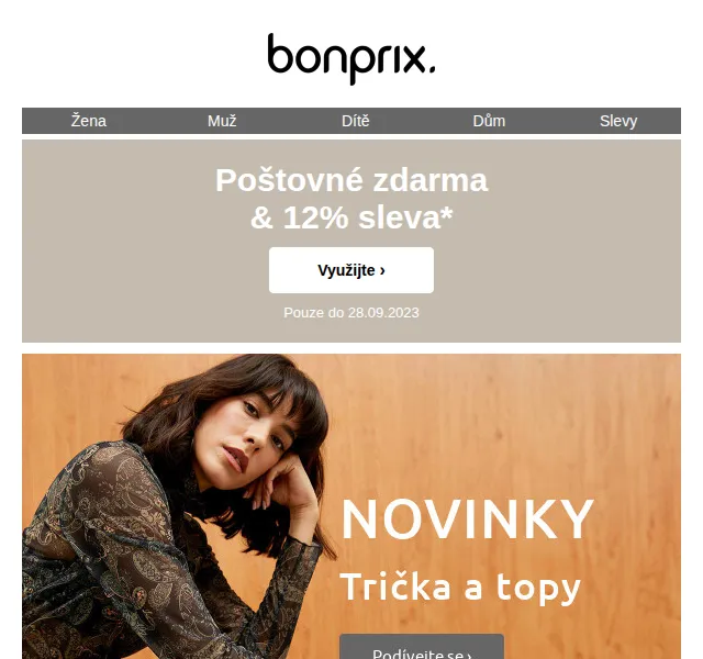bonprix: 12% sleva a poštovné zdarma – červen 2026 | Nuslet.cz