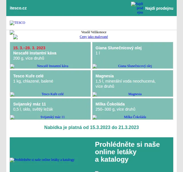 Tesco: Nescafé 200 g od 129 Kč – březen 2026 | Nuslet.cz