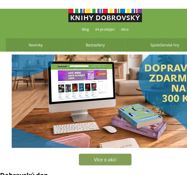 KnihyDobrovsky.cz: Poštovné zdarma + slevy – srpen 2026
