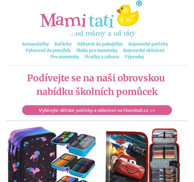 Mamitati.cz: Školní potřeby a bazény od 500 Kč s dárkem - červen 2026 | Nuslet.cz