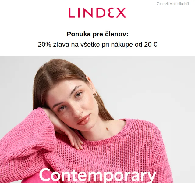 Lindex: 20% sleva na vše při nákupu od 20 € – červen 2026 | Nuslet.cz