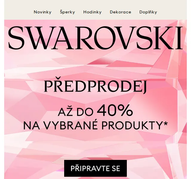Swarovski: Předprodej se slevou až 40 % – červen 2026 | Nuslet.cz