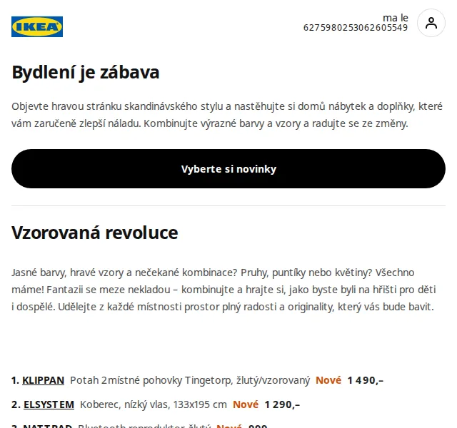 Ikea: Nové hravé kolekce a sleva 15 % na lůžkoviny – červenec 2026 | Nuslet.cz