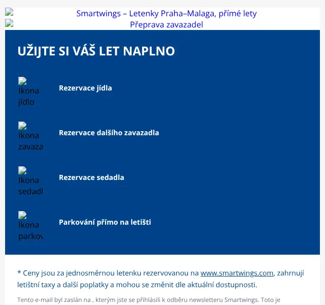 Smartwings: Letenky do Málagy od 2 950 Kč – říjen 2026