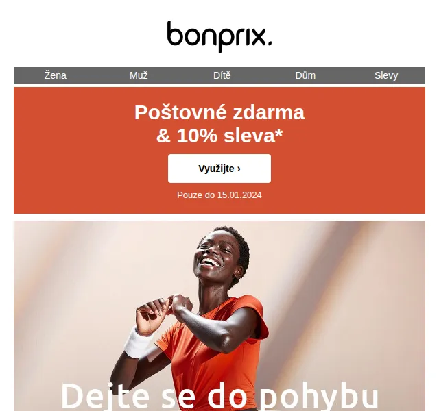 bonprix: poštovné zdarma a 10% sleva – červen 2026 | Nuslet.cz
