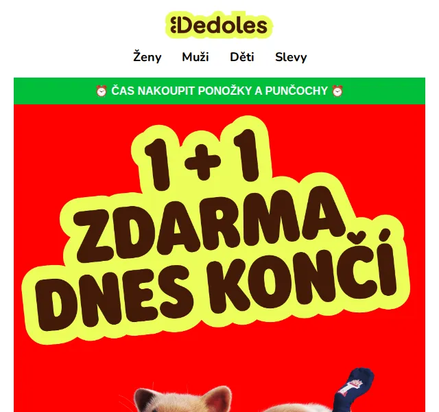 Dedoles.cz: Ponožky 1+1 zdarma – duben 2026 | Nuslet.cz