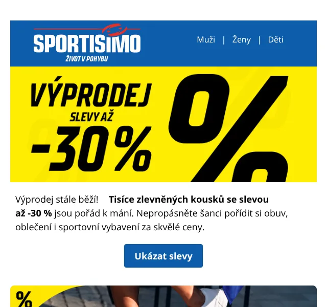 Sportisimo.cz: Slevy až 30 % na obuv a oblečení – Červenec 2026 | Nuslet.cz