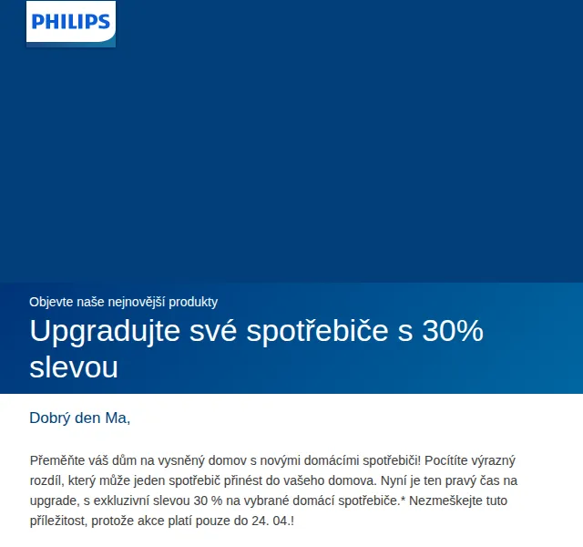 Philips: 30% sleva na domácí spotřebiče – červenec 2026 | Nuslet.cz