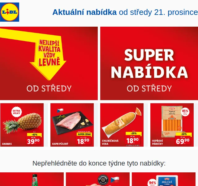 Lidl: Výběr oblíbených produktů za skvělé ceny – prosinec 2026 | Nuslet.cz