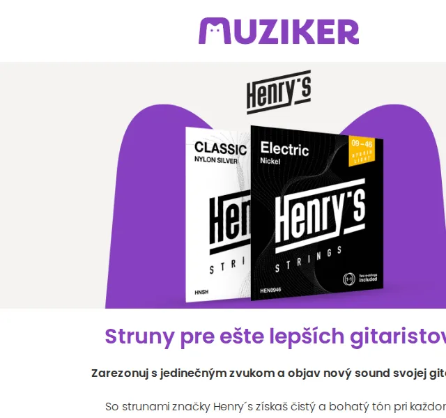 Muziker: Struny Henry´s – červenec 2026 | Nuslet.cz