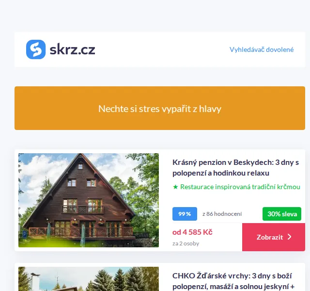 Vánoce na Skrz: Ubytování s privátním wellness od 1 090 Kč – červenec 2026 | Nuslet.cz
