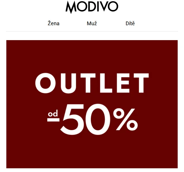 Modivo: OUTLET -50% Guess, Calvin Klein, Tommy Hilfiger – červen 2026 | Nuslet.cz