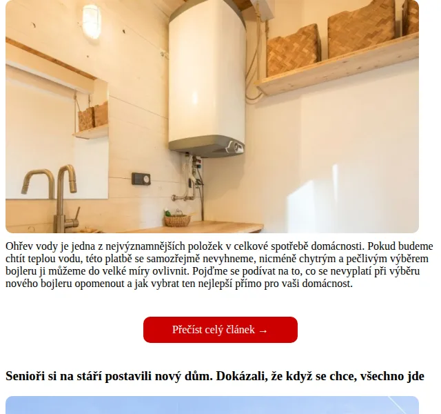 Dřevostavitel: Tipy na výběr bojleru a dřevostavby – červenec 2026 | Nuslet.cz