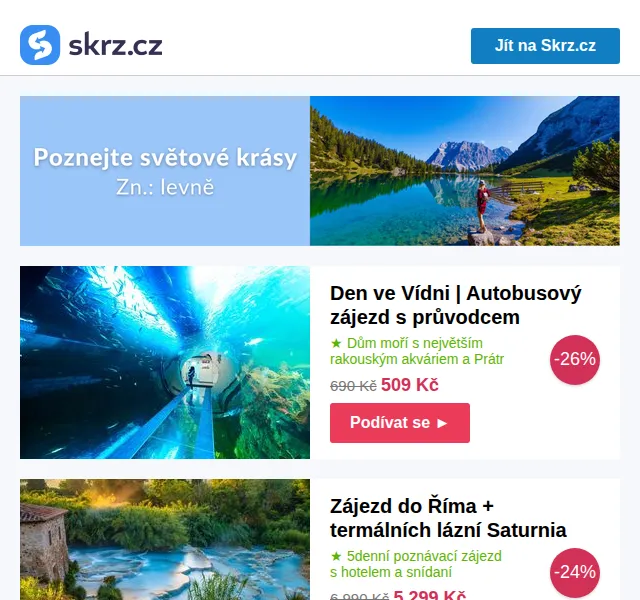Vánoce na Skrz: Výlety do Evropy již od 509 Kč – červen 2026 | Nuslet.cz