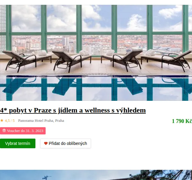 Slevomat: Pobyt v 4* hotelu Panorama se snídaněmi, večeří i wellness – červen 2026 | Nuslet.cz