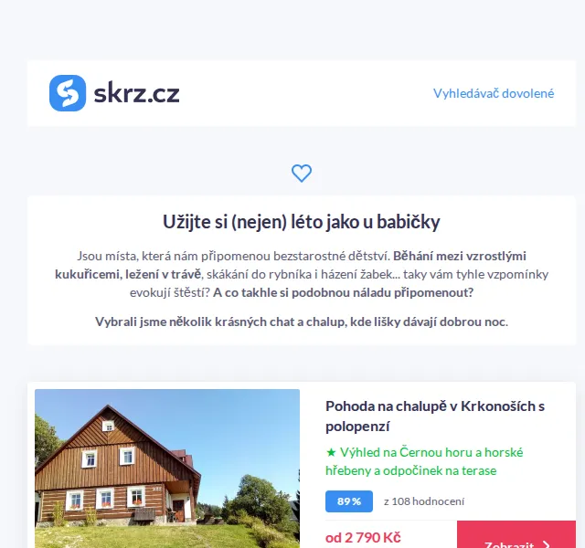 Vánoce na Skrz: Ubytování v chatách a chalupách od 1 688 Kč – červen 2026 | Nuslet.cz