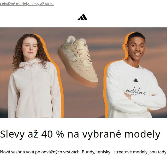 Adidas: Sleva až 40 % – červenec 2026 | Nuslet.cz