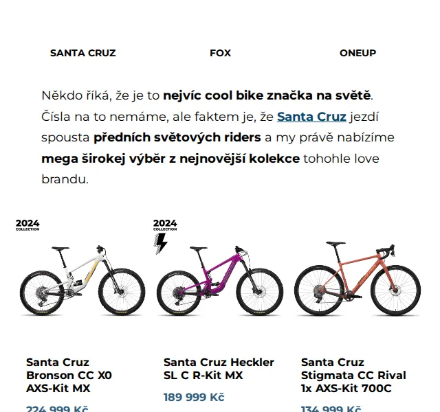 SNOWBOARD ZEZULA: Nové modely Santa Cruz, Fox a OneUp – červenec 2026 | Nuslet.cz