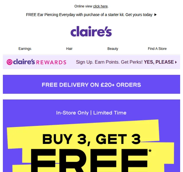Claire's: SLEVA až 50 % Back to School – červenec 2026 | Nuslet.cz