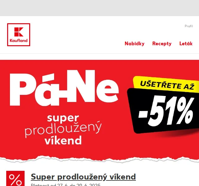 Kaufland: čerstvé mléko v akci - 21% - červenec 2026 | Nuslet.cz
