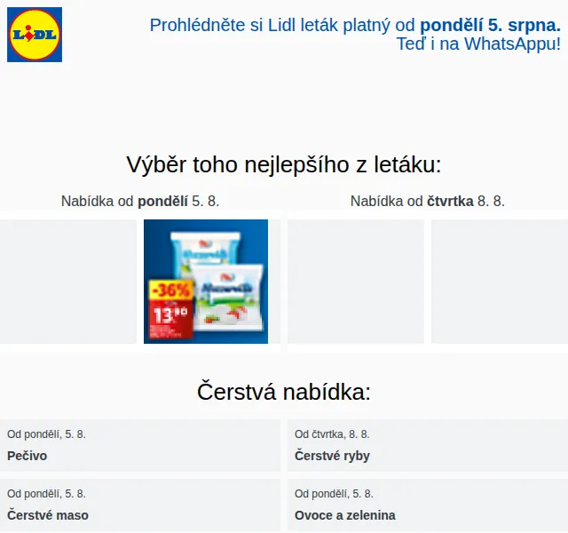 Lidl: XXL slevy v letáku od 5. srpna 2026 | Nuslet.cz