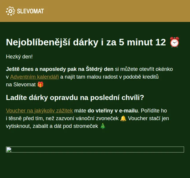 Slevomat: Vánoční dárky a zážitky za 59 Kč – prosinec 2026 | Nuslet.cz