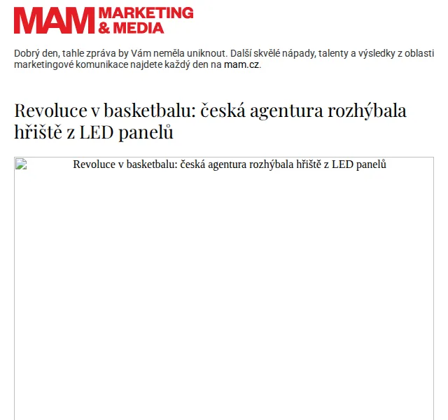 Marketing & Media: revoluce v basketbalu – LED hřiště od Go4Gold – červen 2026 | Nuslet.cz