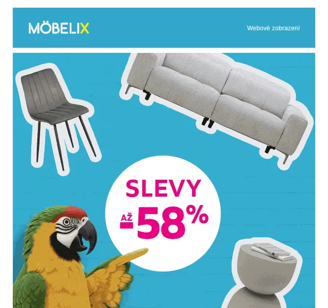 Möbelix: nábytek až -59 % – duben 2026 | Nuslet.cz