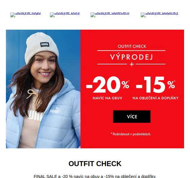 50style: Final Sale slevy až 39 % na obuv a oblečení – červen 2026 | Nuslet.cz