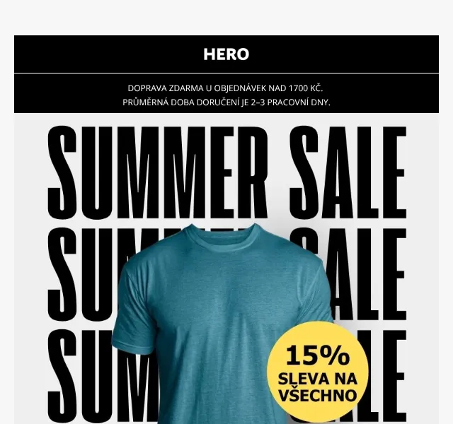 HERO: 15 % sleva na vše – červenec 2026 | Nuslet.cz