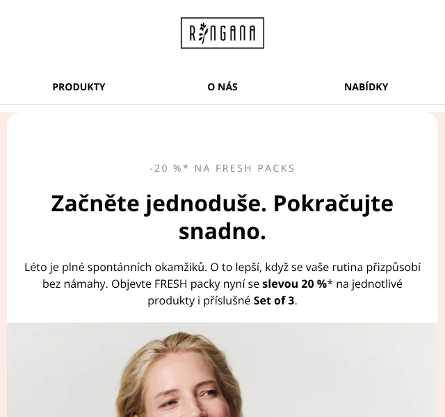 RINGANA: -20 % na FRESH packy – červenec 2026