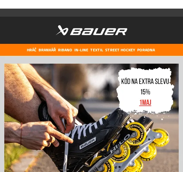 Bauer Hockey Česko: 15% sleva na kolečkové brusle Dart – červen 2026 | Nuslet.cz