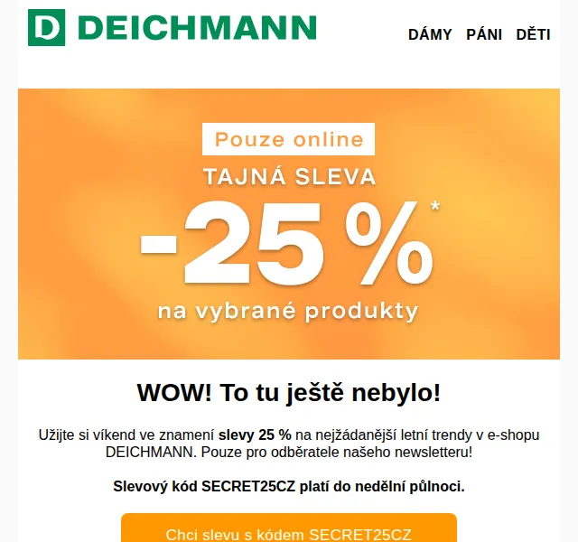 DEICHMANN: sleva 25 % na letní trendy – červenec 2026 | Nuslet.cz