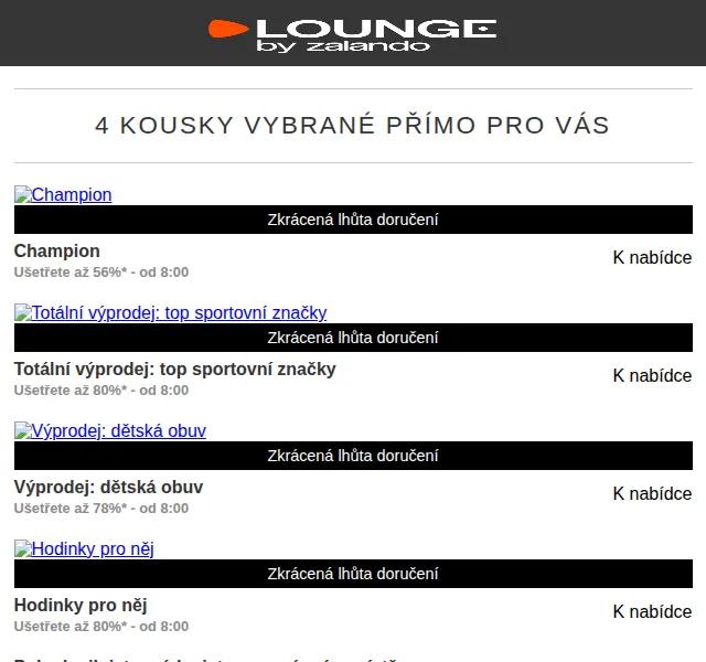 Lounge by Zalando: Champion, Michael Kors & UGG se slevou až 80 % – červen 2026 | Nuslet.cz