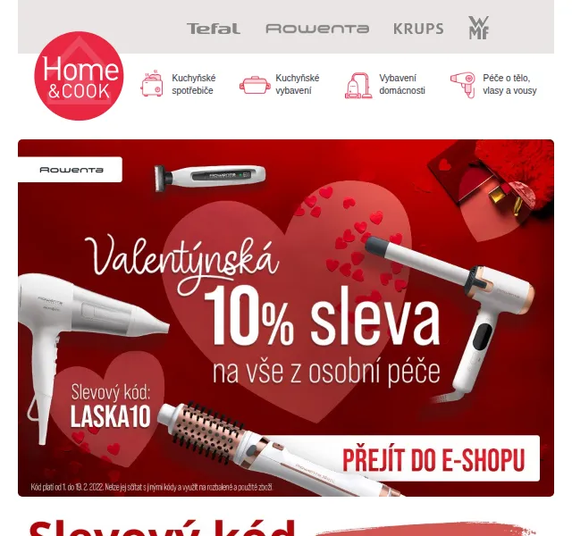 Home & Cook: sleva až 10 % na Rowenta péči – červen 2026 | Nuslet.cz