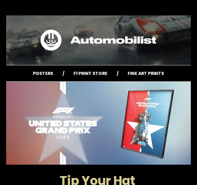Automobilist: Plakát F1 US GP 2025 – červenec 2026 | Nuslet.cz