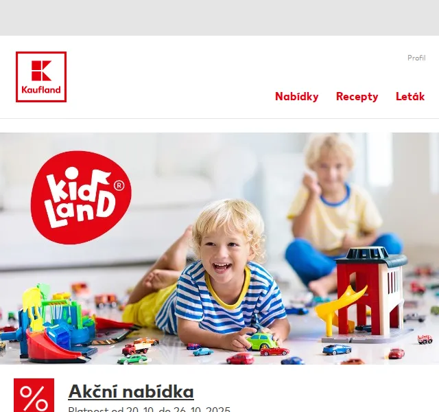 Kaufland: Kidland dětský svět od 199 Kč – říjen 2025 | Nuslet.cz