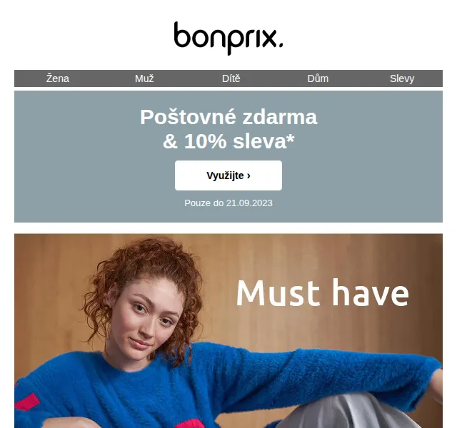 Bonprix: 10% sleva a poštovné zdarma – červenec 2026 | Nuslet.cz