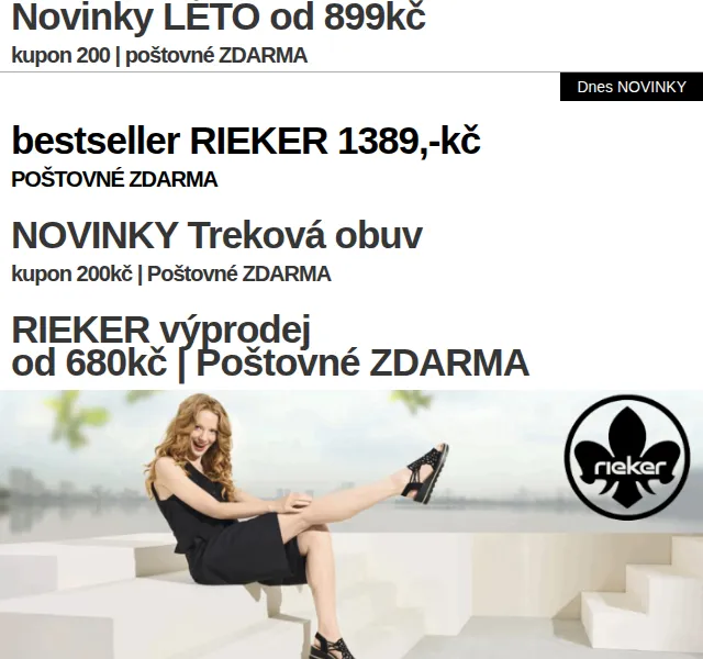 Eliteshoes: boty RIEKER od 680 Kč – červenec 2026 | Nuslet.cz