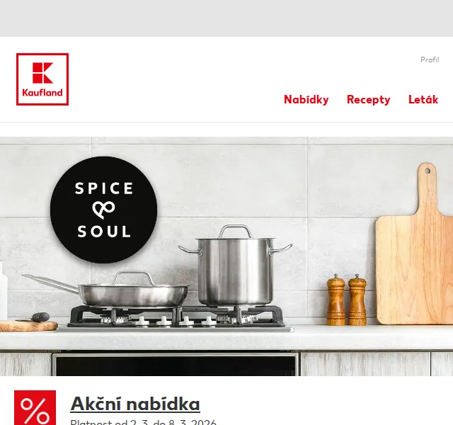 Kaufland: Pomocníci do kuchyně od 399 Kč – březen 2026