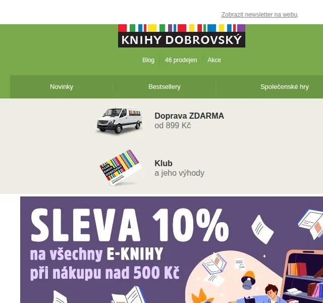 KnihyDobrovsky.cz: Sleva 10 % na e-knihy a výhodné balíčky – červenec 2026 | Nuslet.cz