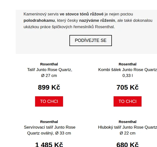 Potten & Pannen: Kolekce Rosenthal Junto v akci – červen 2026 | Nuslet.cz