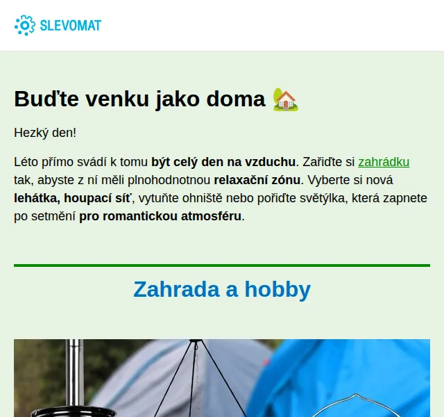 Slevomat: zahradní nábytek a grilování od 99 Kč – červen 2026 | Nuslet.cz