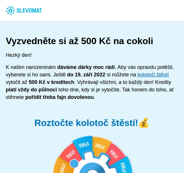 Slevomat: Narozeninová akce až 500 Kč – červenec 2026 | Nuslet.cz