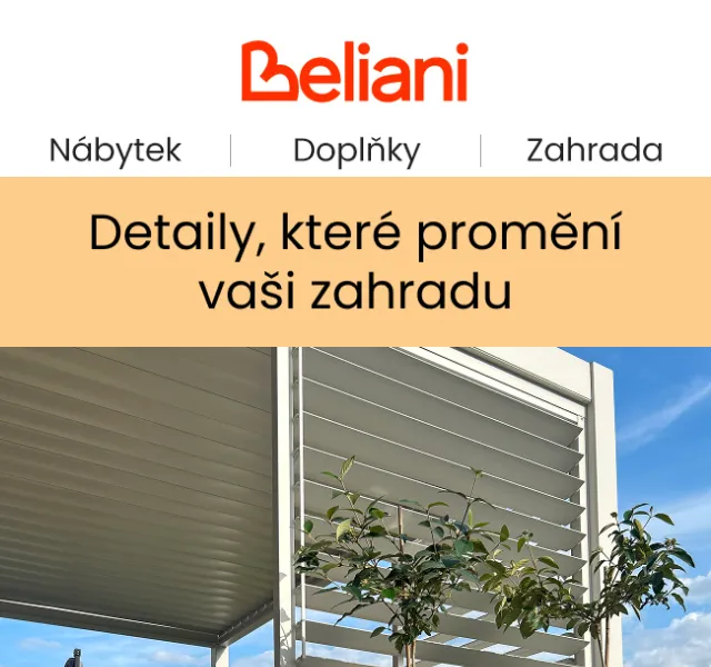 Beliani.cz: Zahradní doplňky až -33 % – duben 2026