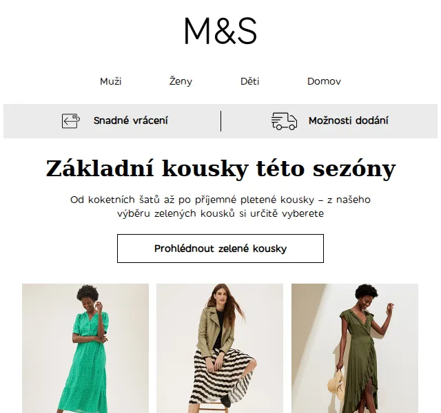 Marks and Spencer: Zelené kousky – červen 2026 | Nuslet.cz